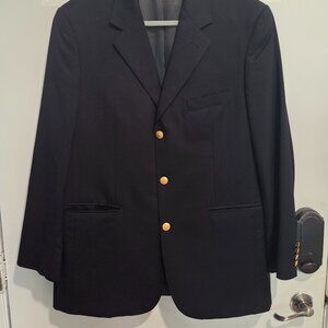 Brooks brothers suit jacket 43 L Navy gold buttons‎